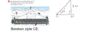 Zijde berekenen met de tangens en de stelling van Pythagoras [upl. by Filmer790]