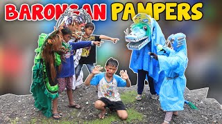 DIMAS JADI BARONGAN PAMPERS AKIBAT BUANG SAMPAH SEMBARANGAN  RENDI DAN PASHA JADI BARONGAN DEVIL [upl. by Sillyhp]