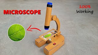 How to make Microscope with cardboard  Science project 2024 [upl. by Lamphere]