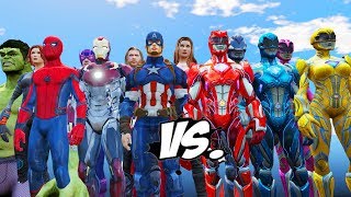 THE AVENGERS VS POWER RANGERS  EPIC BATTLE [upl. by Jewett]