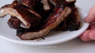 Свиные рёбрышки на гриле Baby Back Ribs with Chinese Barbecue Sauce [upl. by Suoicerp343]