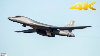 Two B1B Lancers Land at Morón Air Base Spain  BTF 242 Bomber Operations [upl. by Obla]