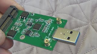 NFHK USB 30 to PCIE mSATA External SSD PCBA Conveter Adapter Card Unboxing and Test [upl. by Zsolway325]