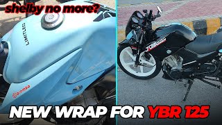 Wrapped my YBR 125 Again 😍  TwoTone [upl. by Nylasor]