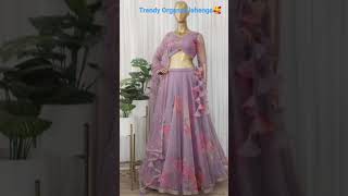 Trendy Organza Lehenga newsong fashiontrends viralvideo fashion lehengadesign lehengaorganza [upl. by Eniarrol385]