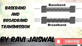 Baseband and broadband transmission explained in hindi [upl. by Euqinobe]