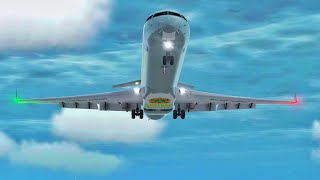 Vnukovo International Airport  landing of CRJ aircraft  extremely bad weather  RFS game play [upl. by Negem]