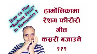 How To Play Resham Firiri in Harmonica  हार्माेनिकामा रेशम फीरीरी कसरी बजाउने [upl. by Krakow467]