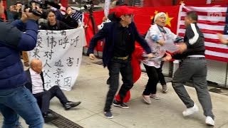 Fighting erupts as Chinese President Xi Jinping visits San Francisco  Radio Free Asia RFA [upl. by Kcirdor358]