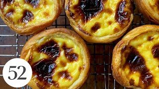 Portuguese Custard Tarts  Pastéis de Nata  Pastel de Nata  Baked Favourites [upl. by Crissie]