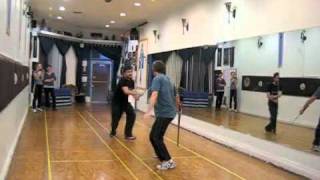 Stage Combat Broadsword Basics Exam Fight March 2011 [upl. by Najtsirk749]