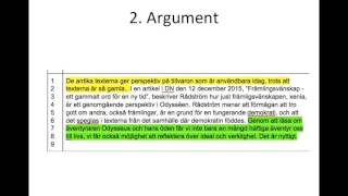 Argumenterande text i fem stycken  ett exempel [upl. by Anilrac]