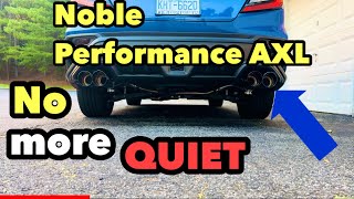 2022 WRX Muffler delete  2022 WRX Noble Performance Axle Back exhaust [upl. by Rakia]