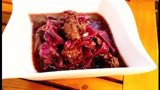 Geschmorter Rotkohl mit Rinderhack  ohne Zucker [upl. by Avilo]