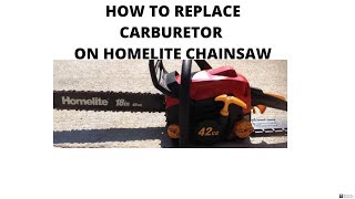 Homelite chainsaw carburetor replacement [upl. by Dracir728]