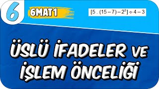 Üslü İfadeler ve İşlem Önceliği 📘 tonguçCUP 1Sezon  6MAT1 2025 [upl. by Busby]