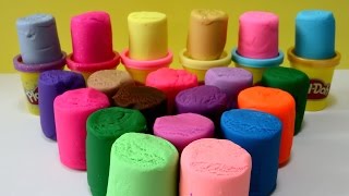 20 Surprise Eggs PlayDoh Unboxing [upl. by Nehtanoj]