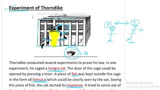 Theories of learning Thorndike StimulusResponse Theory [upl. by Griffie]