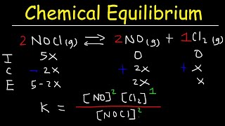 Chemical Equilibrium Constant K  Ice Tables  Kp and Kc [upl. by Ylus]