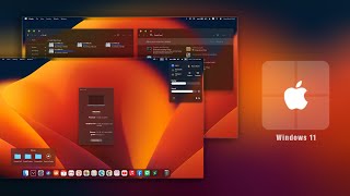 Windows 11 Mac Theme with Glass Effect [upl. by Acisseg]