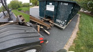 How Dumpsters are Picked Up and Dumped Peterbilt Roll Off Truck [upl. by Fari]