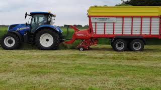 New Holland with Pottinger Forage Wagon [upl. by Wallraff]