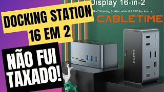 O MELHOR Docking Station CABLETIME 16 em 2  Cabo HDMI  Hub Usb 6 em 1 cabletimetech [upl. by Jeniece]