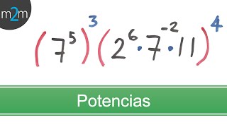 Multiplicación de potencias de números enteros [upl. by Aicena145]