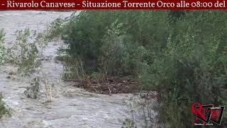 Rivarolo Canavese  Situazione Torrente Orco alle 0800 del 3 ottobre 2020 [upl. by Enywad]