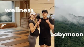 we went to a wellness babymoon resort in Korea 👼🏻 8 months pregnant [upl. by Neelyhtak]