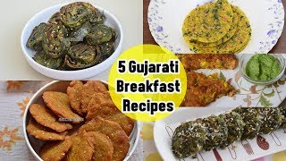 5 Gujarati Breakfast Recipes  ५ गुजराती नाश्ते की रेसिपी  Priya R  Magic of Indian Rasoi [upl. by Sylas32]