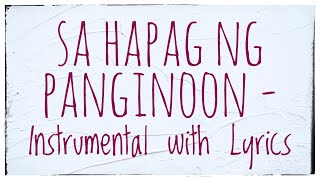 Sa Hapag ng Panginoon  Instrumental with Lyrics [upl. by Yhtimit]