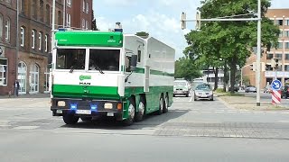 BundesbankWerttransporter  4 Begleitfahrzeuge aus Hamburg in Hannover [upl. by Yelnet]