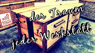 DIY mobile multifunktionale Werkbank  Frästisch selber bauen  Werkstatt aufbau [upl. by Iccir]