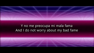 Danna Paola  Mala Fama Lyrics in Spanish and English [upl. by Elayne]