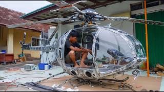 Man Builds Amazing FullSize HELICOPTER  Start to Finish DIY by Dodoan123 [upl. by Anwahs730]