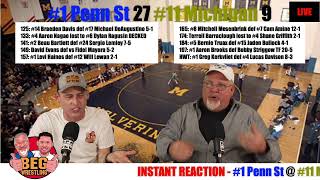 PENN ST vs MICHIGAN LIVE INSTANT REACTION  BEG Wrestling [upl. by Mirth]