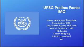 International Maritime Organization IMO🇺🇳 UN specialized agency for regulating maritime transport [upl. by Nnilsia163]