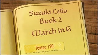 March in G  Suzuki Cello Book 2  Tempo 120 Piano Accompaniment [upl. by Griffin591]