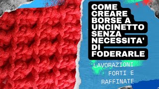 Punto per borse a crochet senza fodera e per accessori [upl. by Petuu]