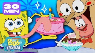 Bob Esponja  ¡Cada caramelo dulce y premio 🍬  Compilación de 30 minutos  Bob Esponja en Español [upl. by Analram]