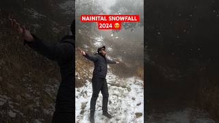 Nainital Snowfall 2024 ❄️  2Saal baad ho hi gyi 😍 nainital ytshorts travel shorts [upl. by Ahsinor]