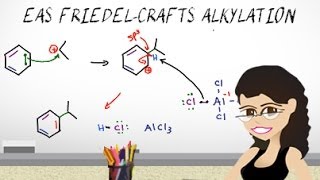 FriedelCrafts Alkylation Reaction Mechanism EAS Vid 6 by Leah4sci [upl. by Lindgren]