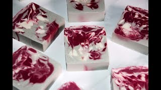 quotNEWquot Making amp Cutting quotJapanese Cherry Blossomquot Cold process soap [upl. by Wylma]