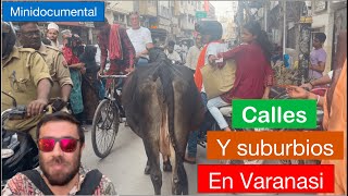 Caos 🐮📢🛺🐒 Caminando por las calles de Varanasi India  Mini documental [upl. by Ng497]