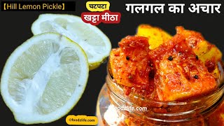 चटपटा गलगल का अचार  Galgal ka Achar  hill lemon pickle recipe  khatta meetha nimbu  foodzlife [upl. by Avenej138]