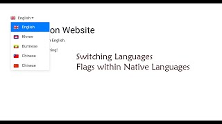 Switching Languages and Flags with HTML CSS JavaScript amp Bootstrap Speak Khmer [upl. by Ybroc282]