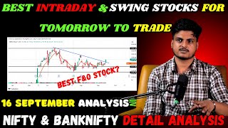 Swing Stocks to Buy Monday  Nifty amp Banknifty Detail Analysis  BULLISH NOW   16 September 2024 [upl. by Kho]