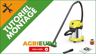 Aspirateur multifonctions Karcher WD 3 S V17420  Acier INOX  17 litres  tuto de montage [upl. by Cornel]