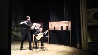 Mauro Giuliani Divertimento for flute and guitar  S Zampetti fl  L Verrini chit [upl. by Rother]